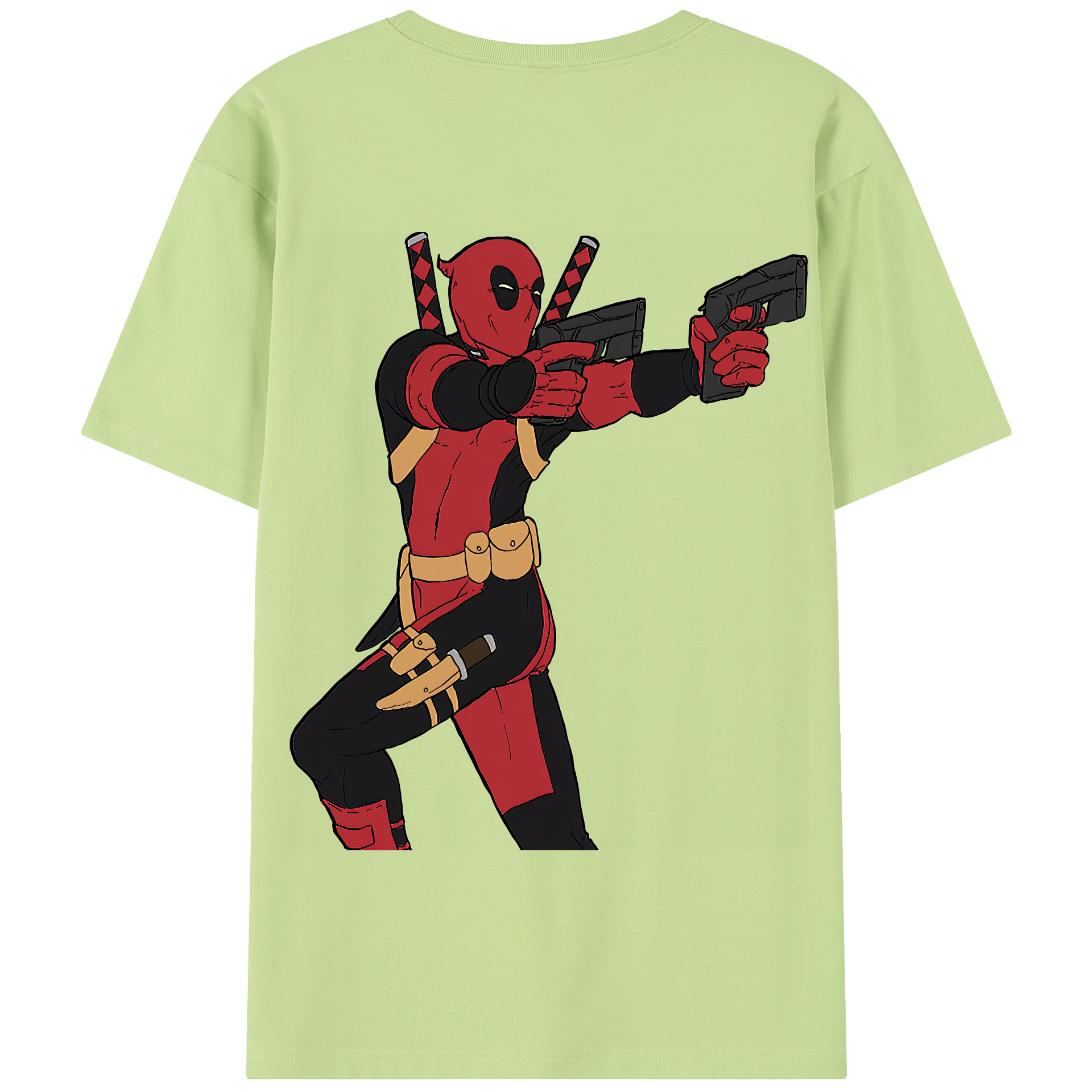 （画像用） Deadpool デッドプール 綿100％半袖Tシャツ（背面プリント）